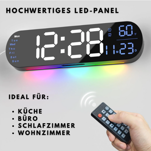 "WEIX - Multifunktionale LED Display-Uhr" - Smarte Digital-Uhr