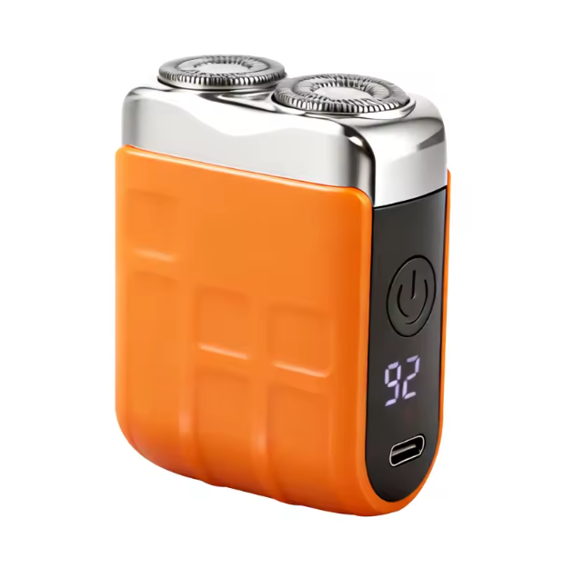 Weix - Doppelkopfklingen-Rasierer, wiederaufladbarer und tragbarer Elektro-Rasierer + LED-Anzeige, wiederaufladbarer Nasen-Trimmer + 5 in 1 Lade-Netzteil