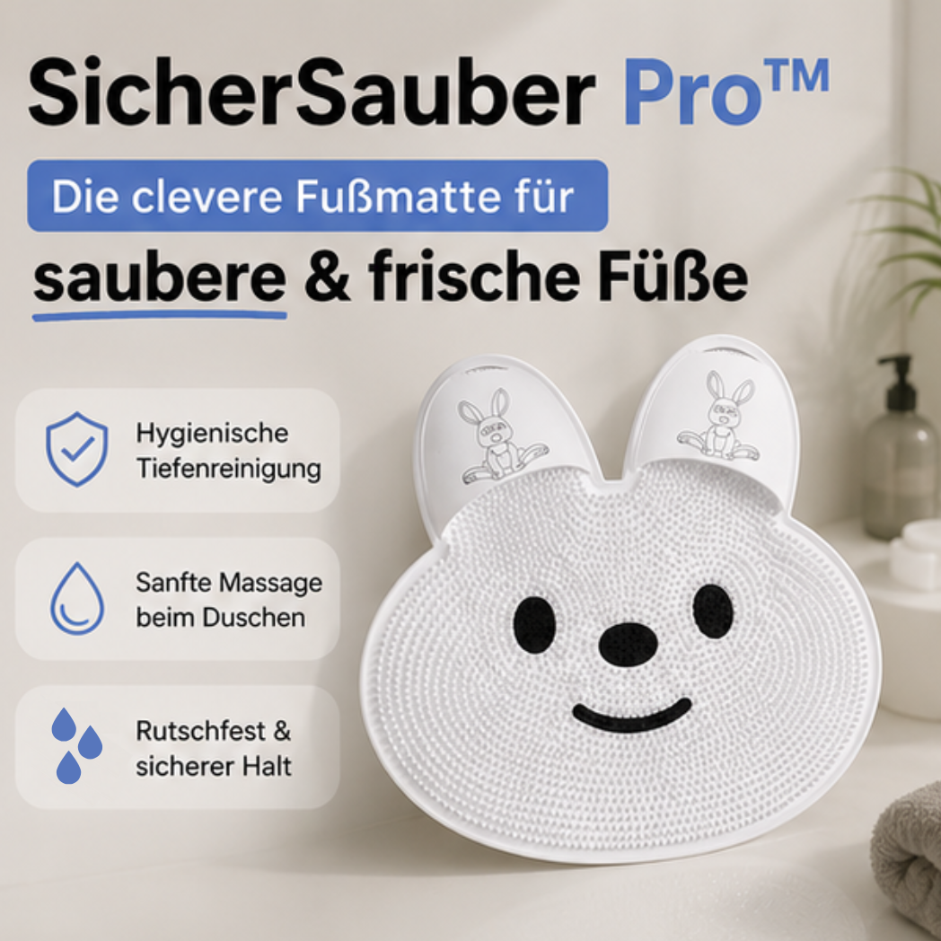 SicherSauber Pro™ | Duschen ohne Bücken, Verrenken und Ausrutschgefahr
