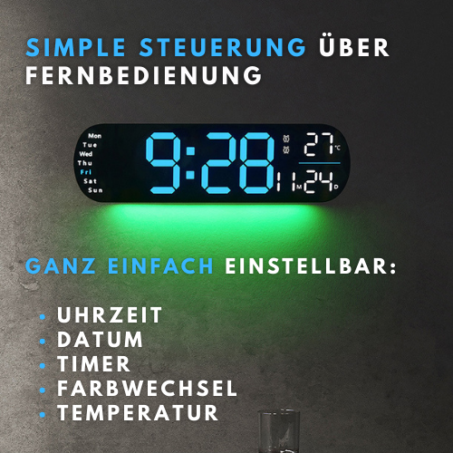 "WEIX - Multifunktionale LED Display-Uhr" - Smarte Digital-Uhr